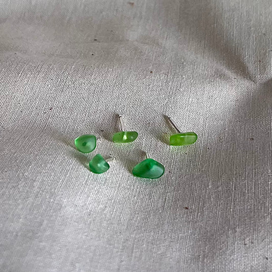 Simple Sea Glass Studs