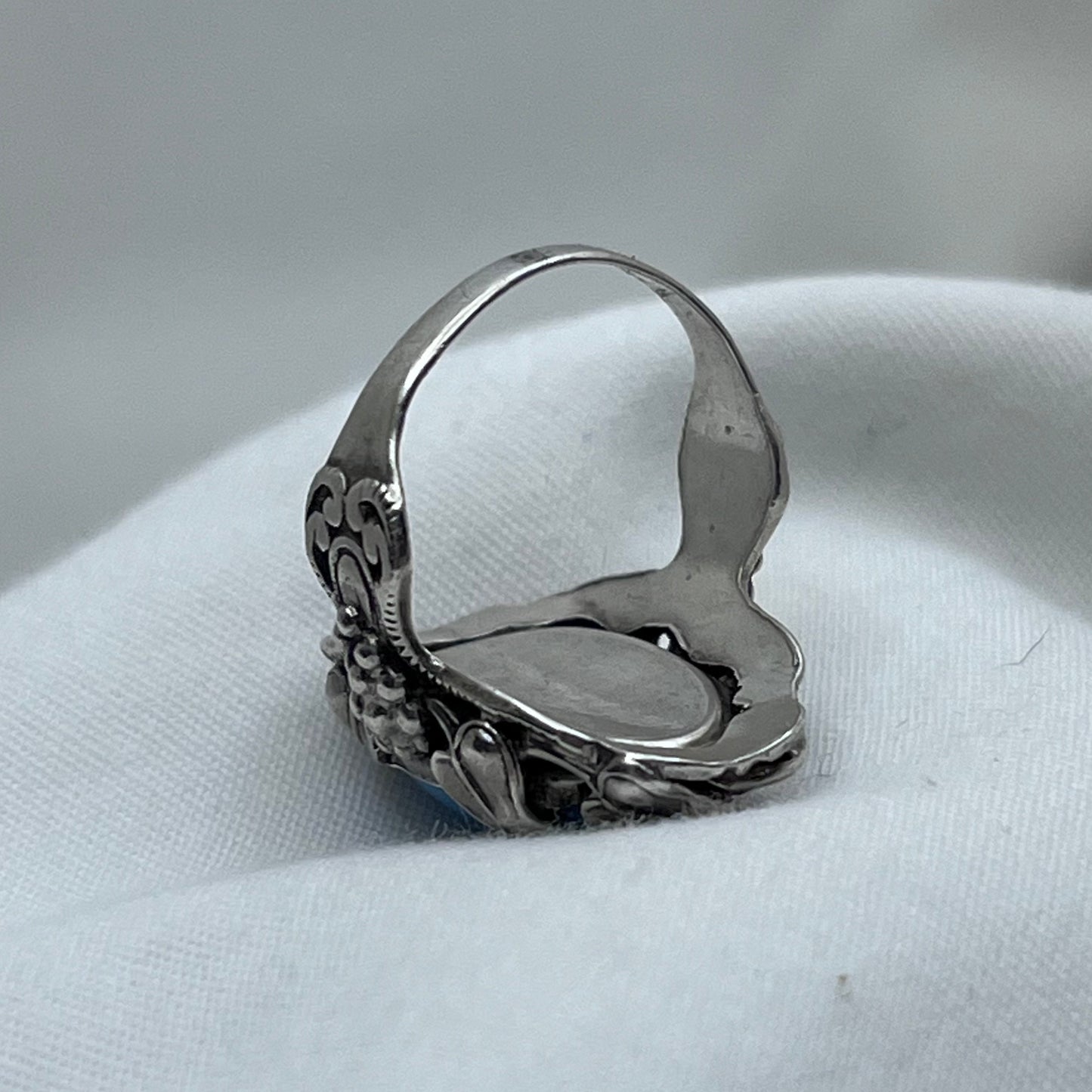 Artisan Grape Leaf Motif Ring