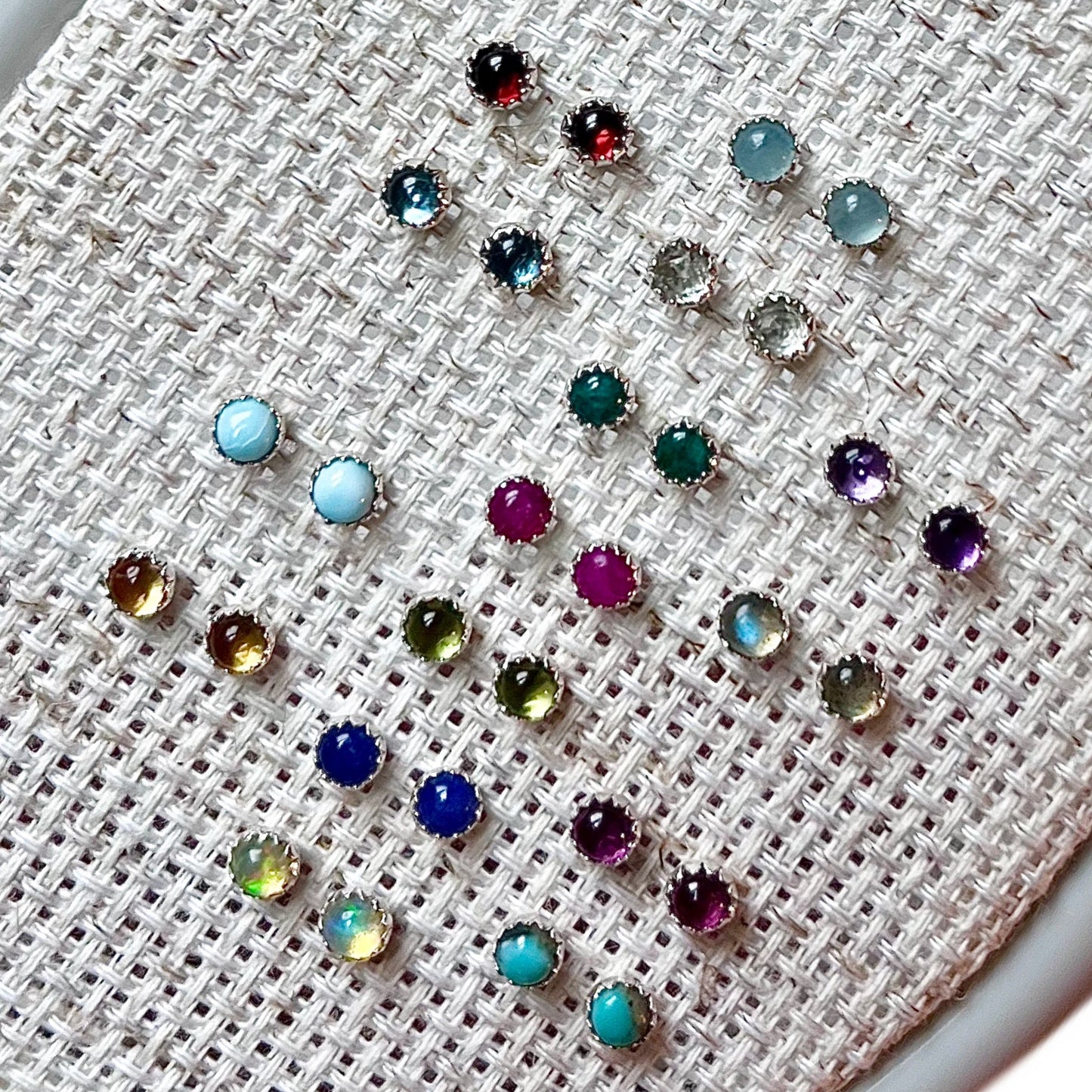Petite Gemstone Studs