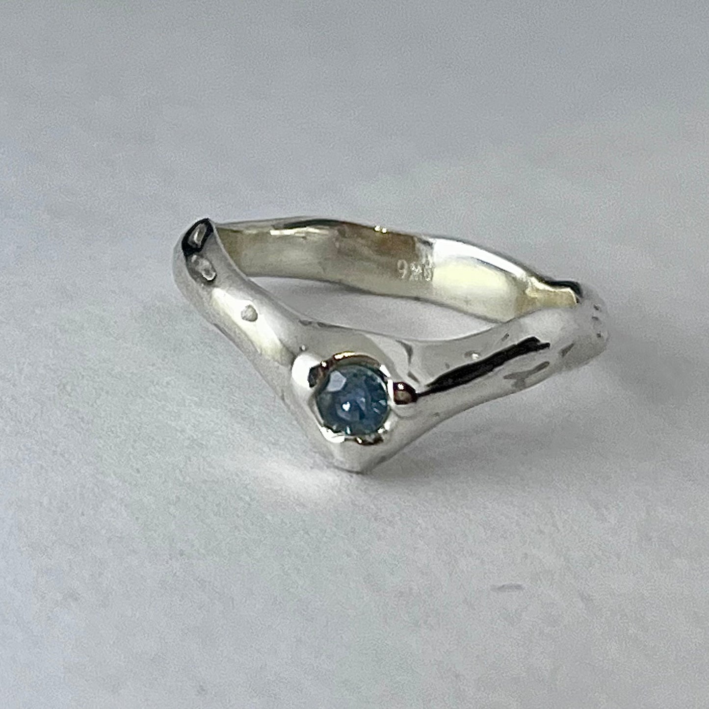 Milky Blue Sapphire Ring