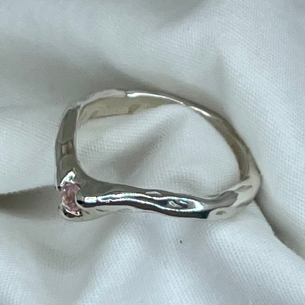 Sapphire Wishbone Ring