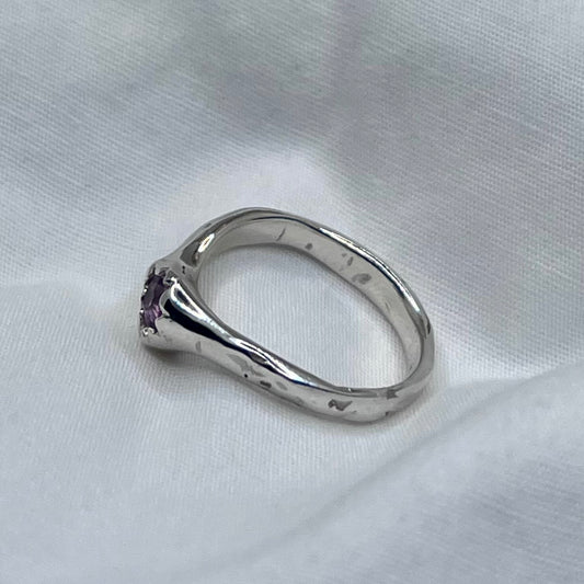 Spinel Wishbone Ring