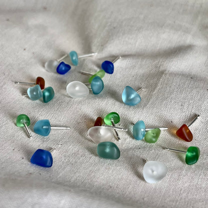 Simple Sea Glass Studs