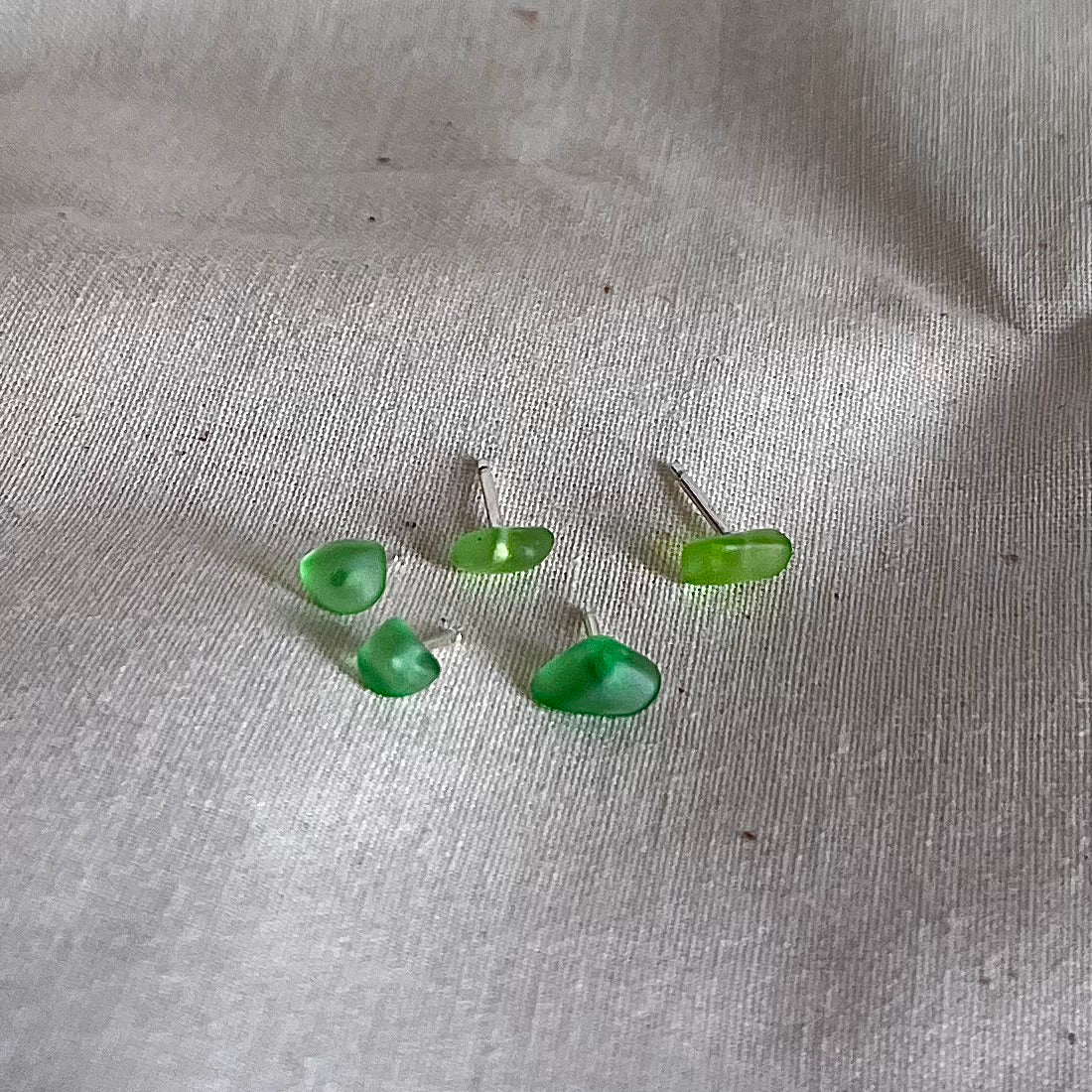 Simple Sea Glass Studs