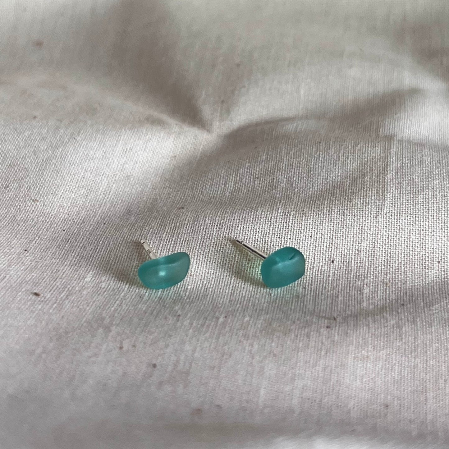 Simple Sea Glass Studs