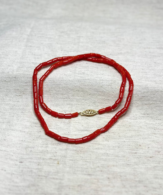 Vintage Gold and Coral Necklace