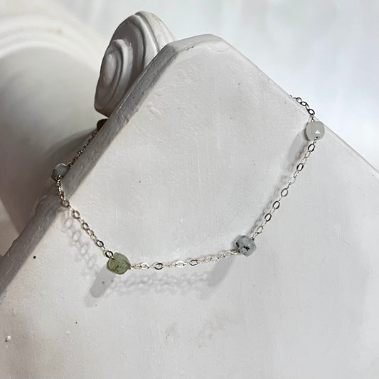 Morganite Beaded Satellite Chain Bracelet