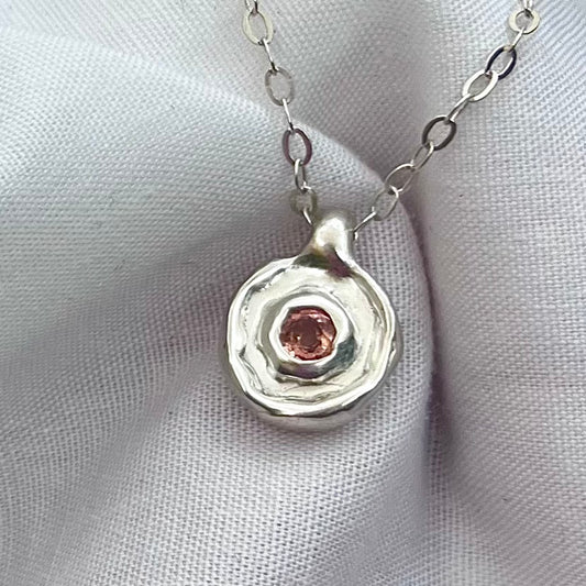 Peach Sapphire Pendant