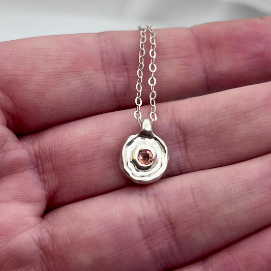 Peach Sapphire Pendant