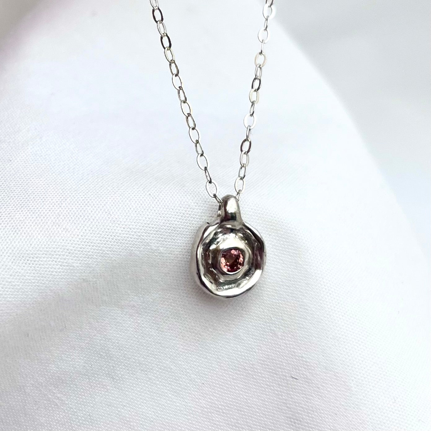 Peach Sapphire Pendant