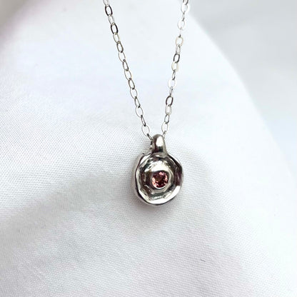 Peach Sapphire Pendant