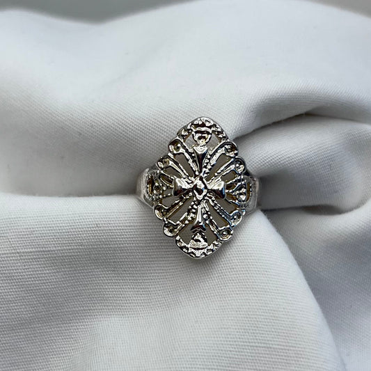 Ornate Cross Motif Ring