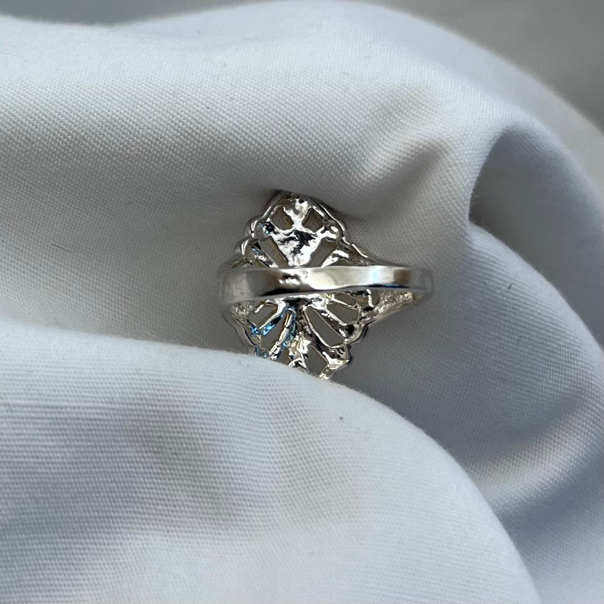 Ornate Cross Motif Ring