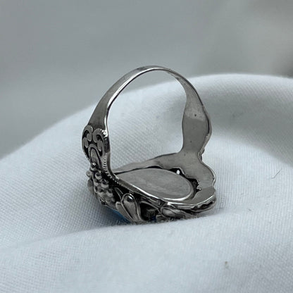 Artisan Grape Leaf Motif Ring