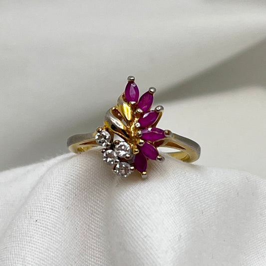 Fuschia Fan Ring