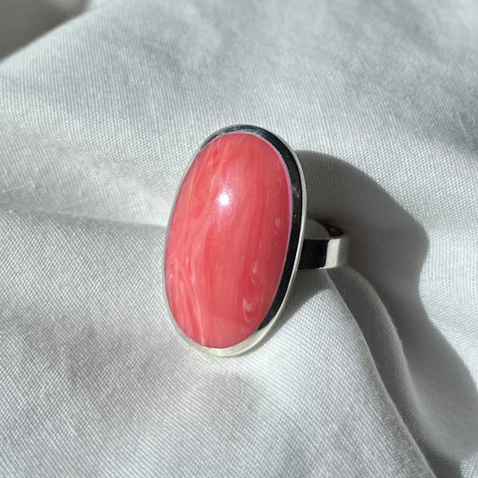 Sterling Rhodochrosite Ring