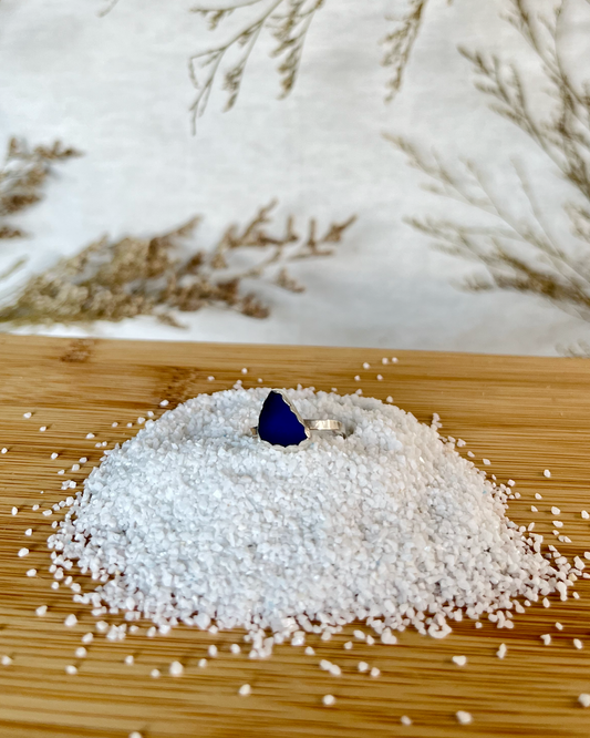Cobalt Blue Sea Glass Ring