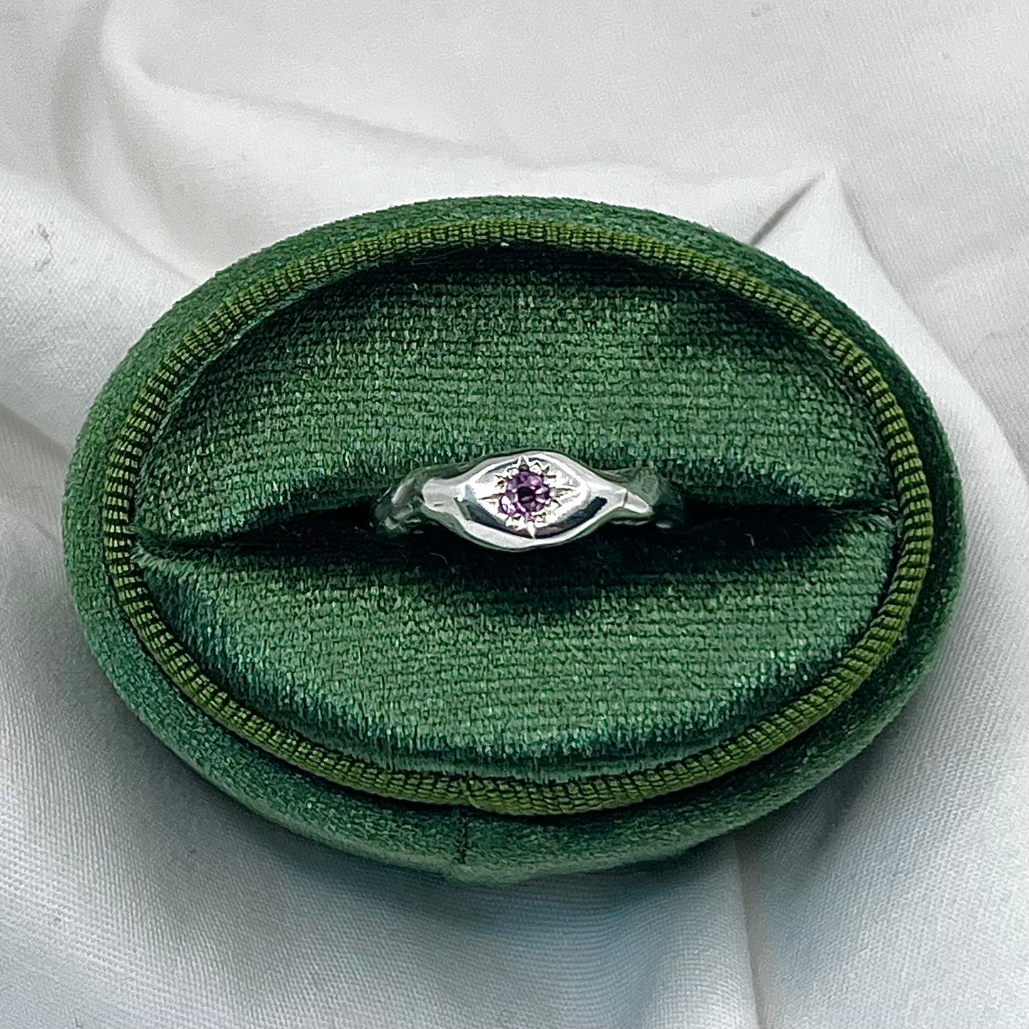 Pink Sapphire Starburst Ring