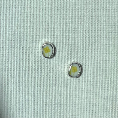 Lil Yellow China Flower Studs