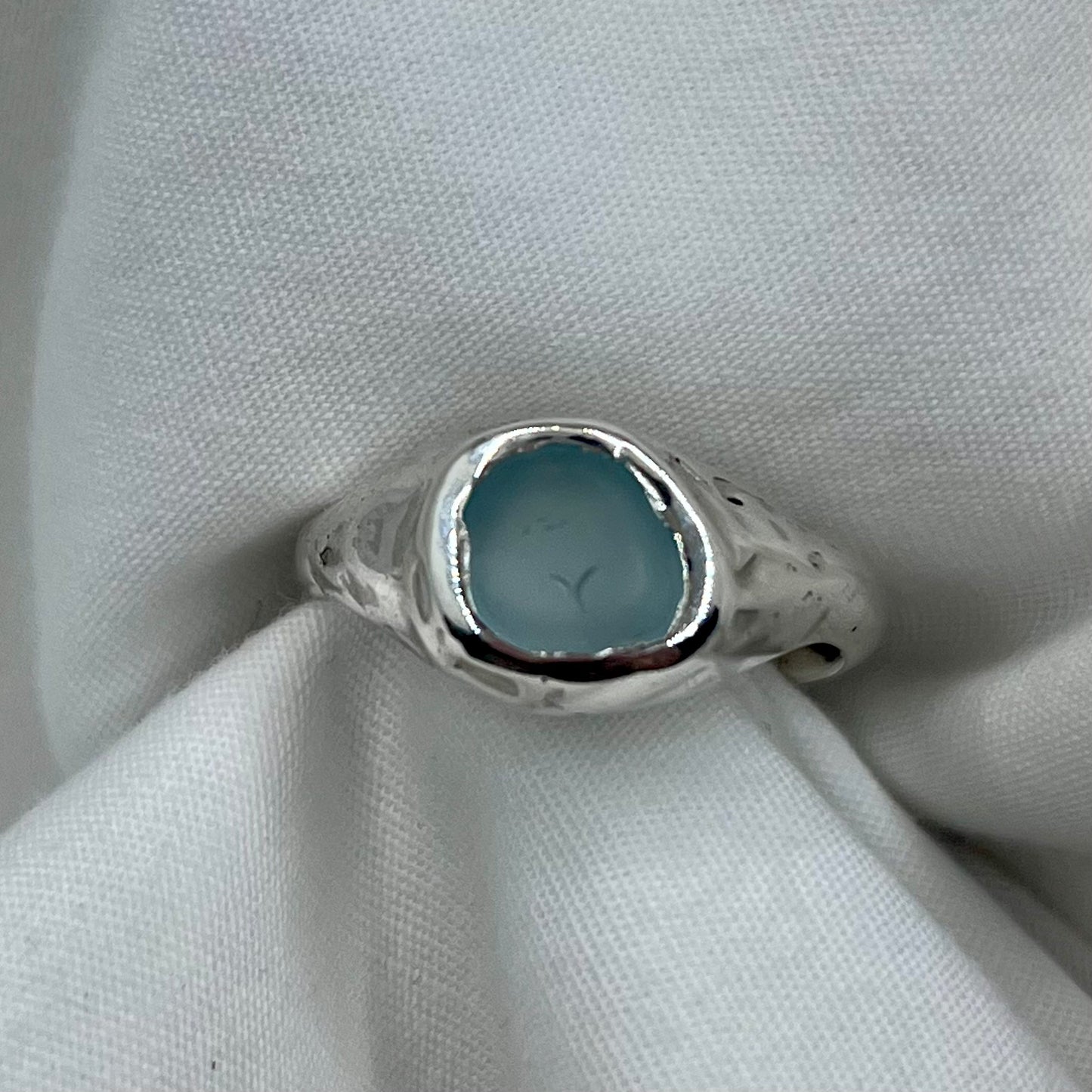 Light Blue Hawaii Sea Glass Ring