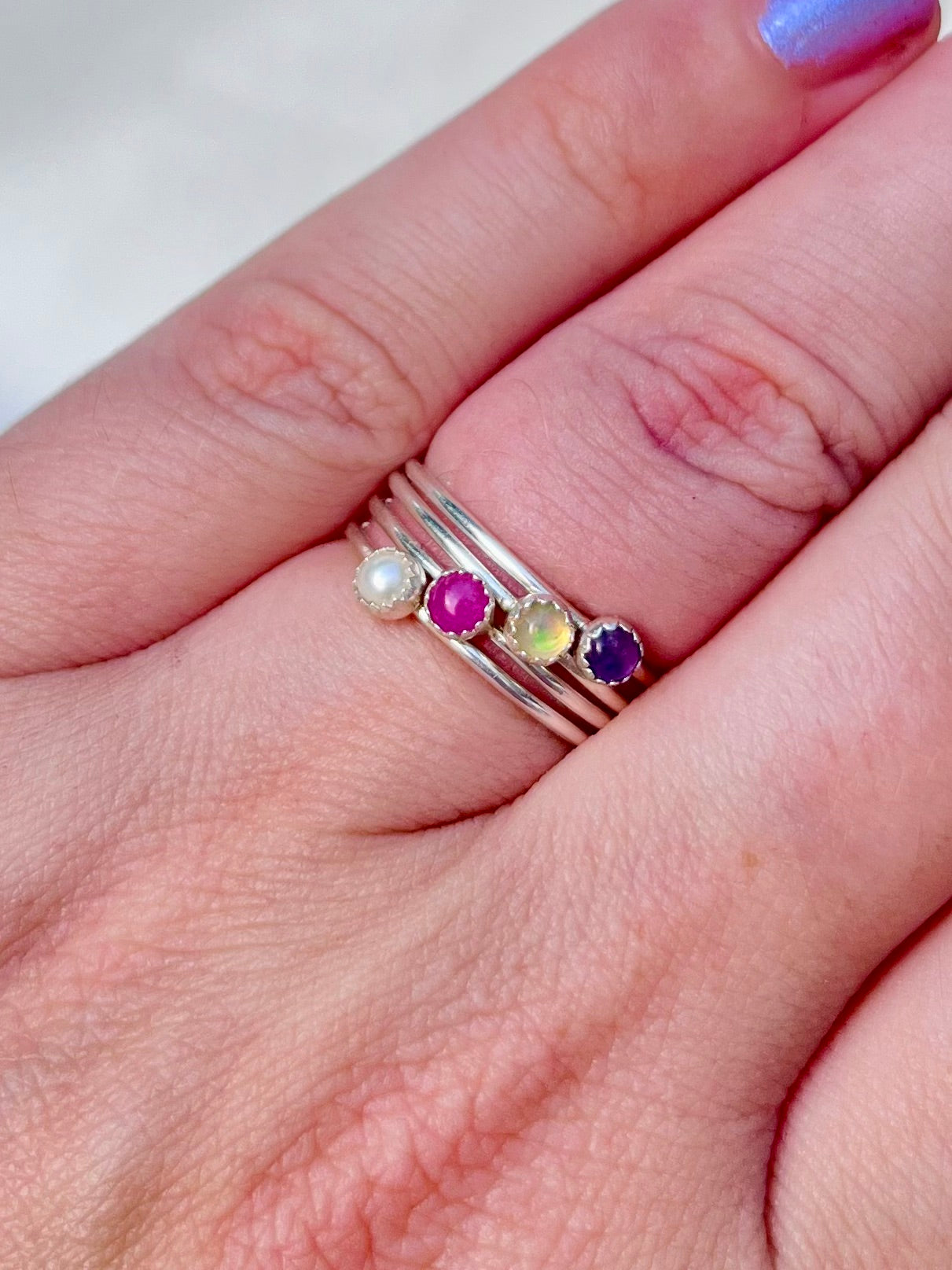 November Citrine Dainty Birthstone Ring
