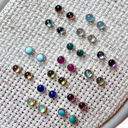 Petite Gemstone Studs