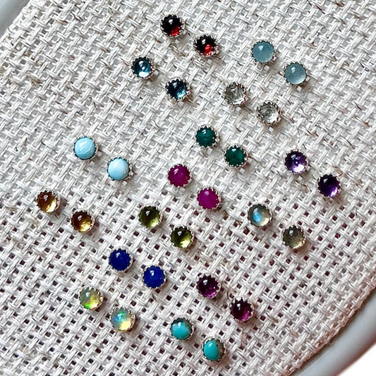 Petite Gemstone Studs