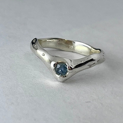 Sapphire Wishbone Ring