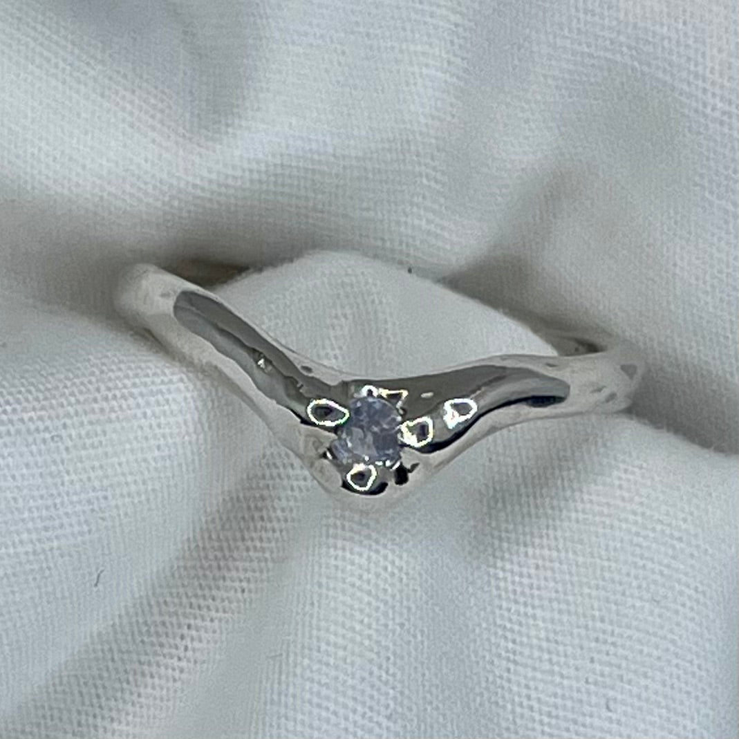 Sapphire Wishbone Ring