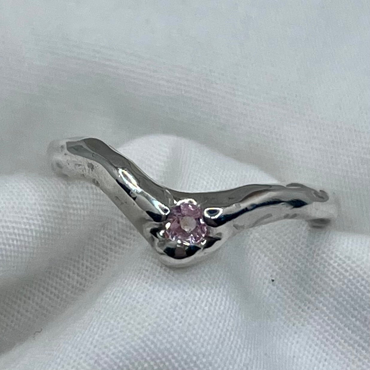 Sapphire Wishbone Ring