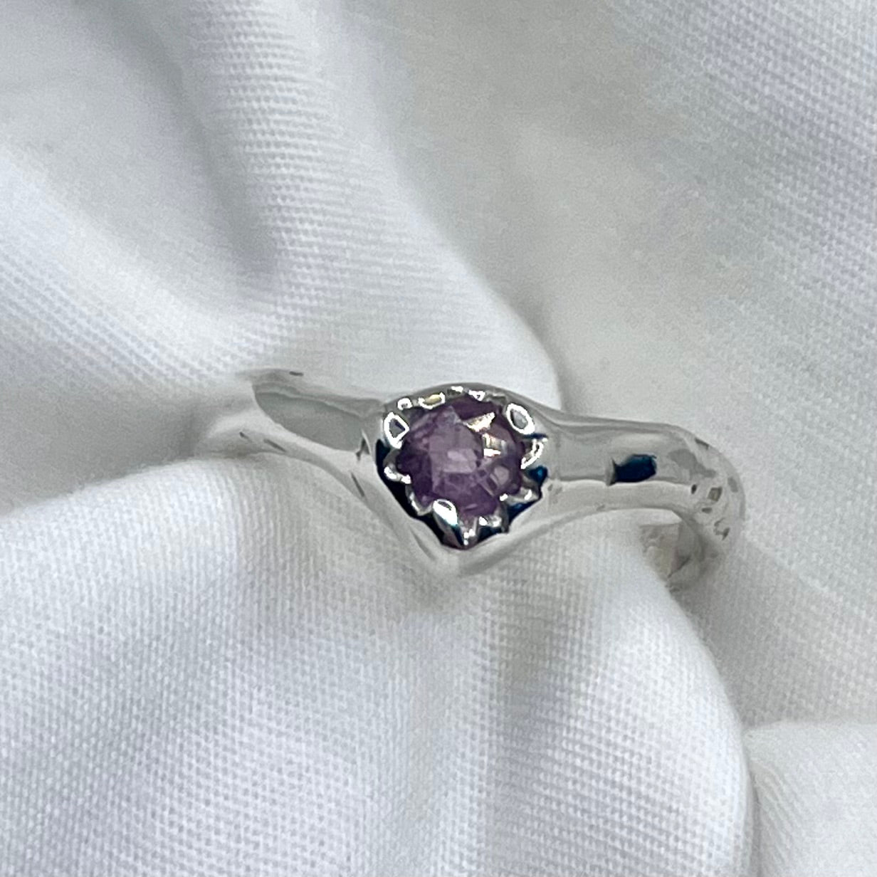 Spinel Wishbone Ring