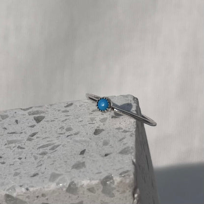 December Turquoise Dainty Birthstone Ring