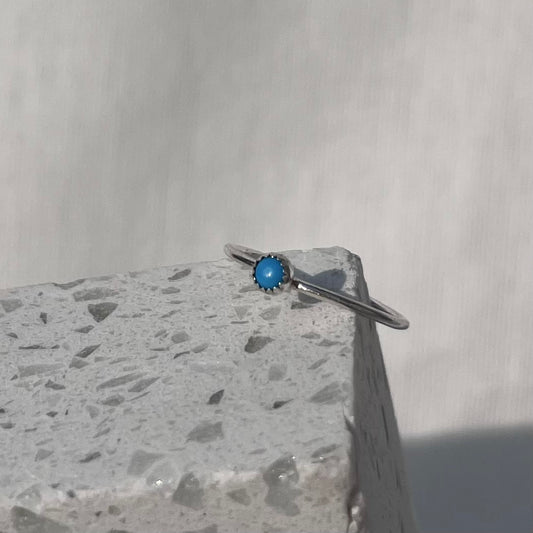 December Turquoise Dainty Birthstone Ring