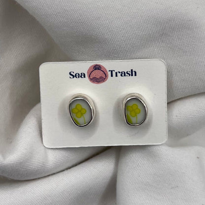 Lil Yellow China Flower Studs